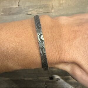 Michael Gleason Navajo Stamped Sterling Silver Cuff Bracelet